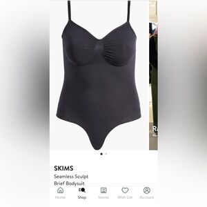 SKIMS Seamless Sculpt Black Bodysuit